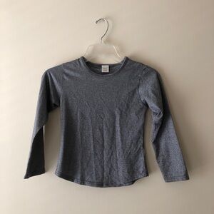 Vintage Metallic Gray Kids Long Sleeve Shirt